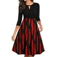 2024 Halloween Dresses for Woman Halloween Graphic Vintage 3/4 Sleeve