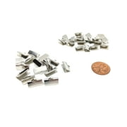 Blue Moon Beads Silver Ribbon Crimp Findings for DIY Jewelry Making, 39 Piece-Unisex, Adult