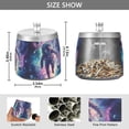 thumbnail image 2 of Yayeee Ashtray with Lid for Cigarette Smokeless Stainless Steel Home Ash Holder, Astronaut Pattern, 2 of 7