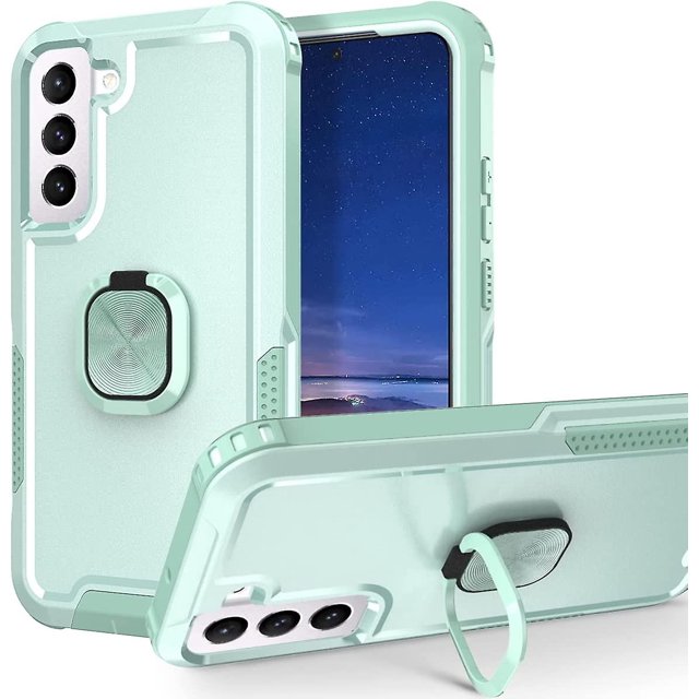 Étui Hybride Pare-Chocs en TPU Robuste et Résistant Compatible avec Samsung Galaxy S23/s23 Plus/s23 Ultra avec Support Anneau
