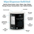 thumbnail image 2 of Wipex Fitness Equipment All-Purpose Cleaning Wipes BZK Antibacterial Refill Rolls 800ct, 4pk, 2 of 11