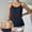 Navy, variant on BUIGTTKLOP Women's Summer Tank Top Adjustable Spaghetti Strap Pleated Camisole Sleeveless Loose Cami Tops