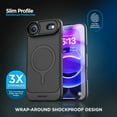 thumbnail image 4 of Encased Thin Armor for iPhone Air Magnetic Case (Compatible with MagSafe) Slim Flexible Rubber Grip Cover (Black), 4 of 8