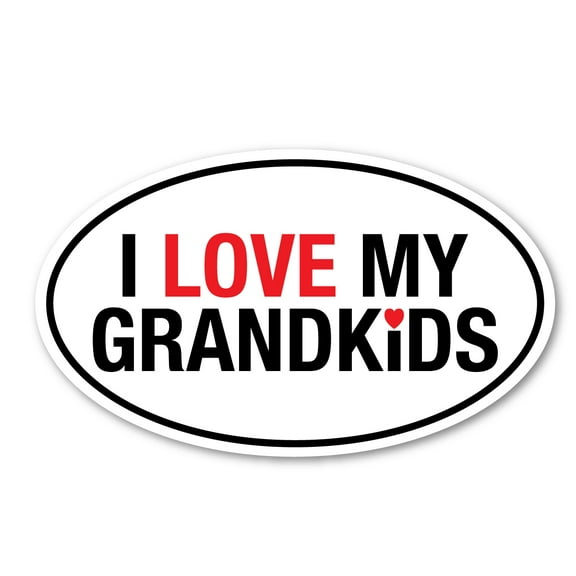 I Love My Grandkids Oval Magnet