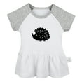 thumbnail image 1 of I'm Coming Funny Dresses For Baby, Newborn Babies Animal Hedgehog Pattern Skirts, Infant Princess Dress, 0-24M Kids Graphic Clothes (Gray Raglan Dresses, 6-12 Months), 1 of 4