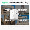 thumbnail image 3 of Adaptador de enchufe de viaje Mifaso 6 en 1 tipo C para Europa con puertos USB, 3 of 7