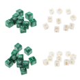 thumbnail image 1 of Paquete de 40 Dados Acrílicos D6, Dados Poliédricos de 6 para DND RPG, de de Enseñanza de Matemáticas, Suministros de s de Azar, Verde blanco Hugo Dados poliédricos, 1 of 10