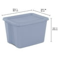 thumbnail image 3 of (4 pack) Sterilite Large Storage Bin, 18 Gallon Plastic Storage Container with Snap-On Lid, Light Blue, 3 of 9
