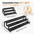 thumbnail image 2 of Godance 3-Tier Spice Rack Organizer for Kitchen Cabinet or Pantry, 16"-29" Expandable Spice Organization Shelf, Seasoning Organizer, Metal Display Shelf, Slip-Resistant Design for Jars and Bottles, 2 of 7