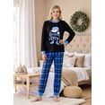 thumbnail image 2 of Conjunto de pijamas navideños familiares a juego con estampado de cuadros y letras. Pijamas de vacaciones para papá, mamá y niños., 2 of 9