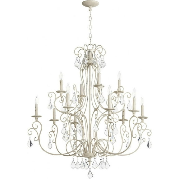 6205-12-70-Quorum Lighting-Ariel - Twelve Light 2-Tier Chandelier in Transitional style - 34.5 inches wide by 37.5 inches high     -Traditional