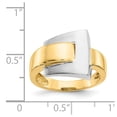 thumbnail image 3 of 14k Two-tone Polished Buckle Ring in 14k Yellow and White Gold - Size 7, 3 of 3