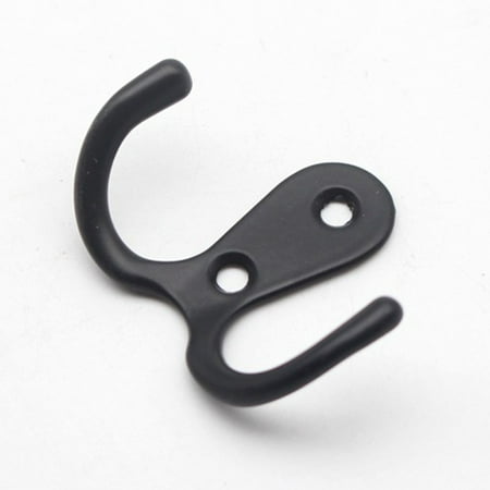

Fancy 8Pcs Heavy Duty Coat Hooks for Wall No Rust Double Prong Decorative Clothes Hook for Entryway Mudroom Bathroom Bedroom Kitchen Black