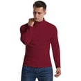 thumbnail image 5 of MLANM Men's Long Sleeve Polo Shirts Quarter-Zip Casual Slim Fit Mock Neck Basic Designed Cotton Shirts Male Tops, 5 of 8