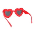 thumbnail image 4 of Womens Lolita Thick Bubble Frame Heart Plastic Sunglasses Red - Black, 4 of 4