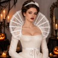 thumbnail image 2 of Detachable Ruffle Collar Halloween Gothic Accessory for Women Men Cosplay Party Dress Up Style, 2 of 6