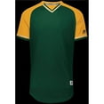thumbnail image 2 of Russell R01X3B.430.L Youth Classic V-Neck Jersey - Dark Green, Gold & White - Large, 2 of 2