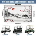 thumbnail image 3 of Quick Fit Flowers Pattern 51" x 31" Golf Cart Seat Protector, Easy Install Towel for Standard Front Bench Seats on Most Cart Models, 3 of 8