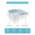 thumbnail image 5 of Quilts Twin-XL Size Bedding Set, Blue Palm Leaf Lightweight Quilted Comforter, Summer Coastal Botanical Tropical Soft Reversible Bedspread Coverlet with Pillow Covers for All Season, 68" x 98", 5 of 7