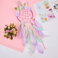 thumbnail image 5 of Atrapasueños de unicornio para niños, atrapasueños gigante hecho a mano, plumas, regalo para dormitorio de niñas, decoración del hogar para niños y niñas, colgante de guardería, morado, 5 of 5
