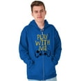 thumbnail image 5 of Play With Me Gamer Funny Nerdy Geeky Zip Hoodie Sweatshirt Men Brisco Brands L, 5 of 6