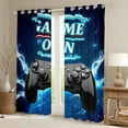 thumbnail image 2 of Manfei Boys Cartoon Gamepad Blackout Curtains Set of 2 (52x84 Each), Game Over Window Curtains, Game Console Lover Curtains and Drapes, Window Curtains Home Decor, 2 of 6