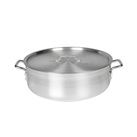 Excellante 40 quart Aluminum brazier pot & lid mirror finish, comes in each