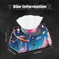 thumbnail image 5 of Fuzoiu Colorful Donut Print Tissue Box Cover, PU Leather Tissue Holder,Decorative Facial Paper Organizer for Bathroom Living Room Bedroom Countertop Office Desk Car Home, 5 of 7