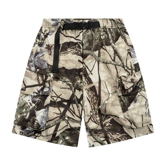 LSLJS Short de Sport Mode Homme Multi-Poches Décontracté Été Taille Élastique, Short de Gym Homme Vêtements Été