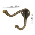 thumbnail image 2 of NUOLUX 10Ud Percheros De Pared Vintage Dorados De Zinc Para Almacenamiento En Armarios Y Pasillos, 2 of 8