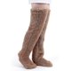 thumbnail image 1 of Calcetines peludos por encima de la rodilla, pantuflas de felpa, calentadores de piernas largos y peludos, calcetines para dormir en casa en invierno, 1 of 4