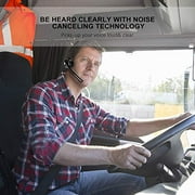Trucker Bluetooth Headset Wireless Headset with Microphone Over The Head Headset with Noise Cancelling Sound On Ear Car