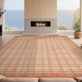 thumbnail image 2 of Design&I 6'x9' Washable Area Rug Oversized Skid-Resistant Checkered Dot Geometric Plaid Contemporary Beige Neutral Terracotta for Living Room, Family Indoor, 2 of 7