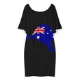 thumbnail image 3 of Australian Kangaroo Flag Women's Off The Shoulder Ruffles Summer Wedding Guest Loose Casual Party Beach Dress, 3 of 9