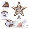 thumbnail image 4 of ShenMo Star Rattan Christmas Tree Topper Natural Star Tree Topper Christmas Tree and Holiday Seasonal Decoration Suitable for General Size Christmas Tree 25cm 2pcs(G), 4 of 5