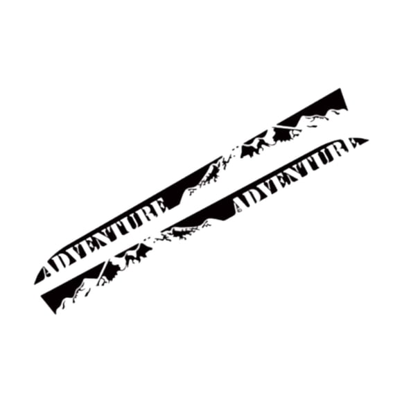 vortess 2 Pieces Car Sticker Decal Creative Car Decals for Truck Van Automotive Black
