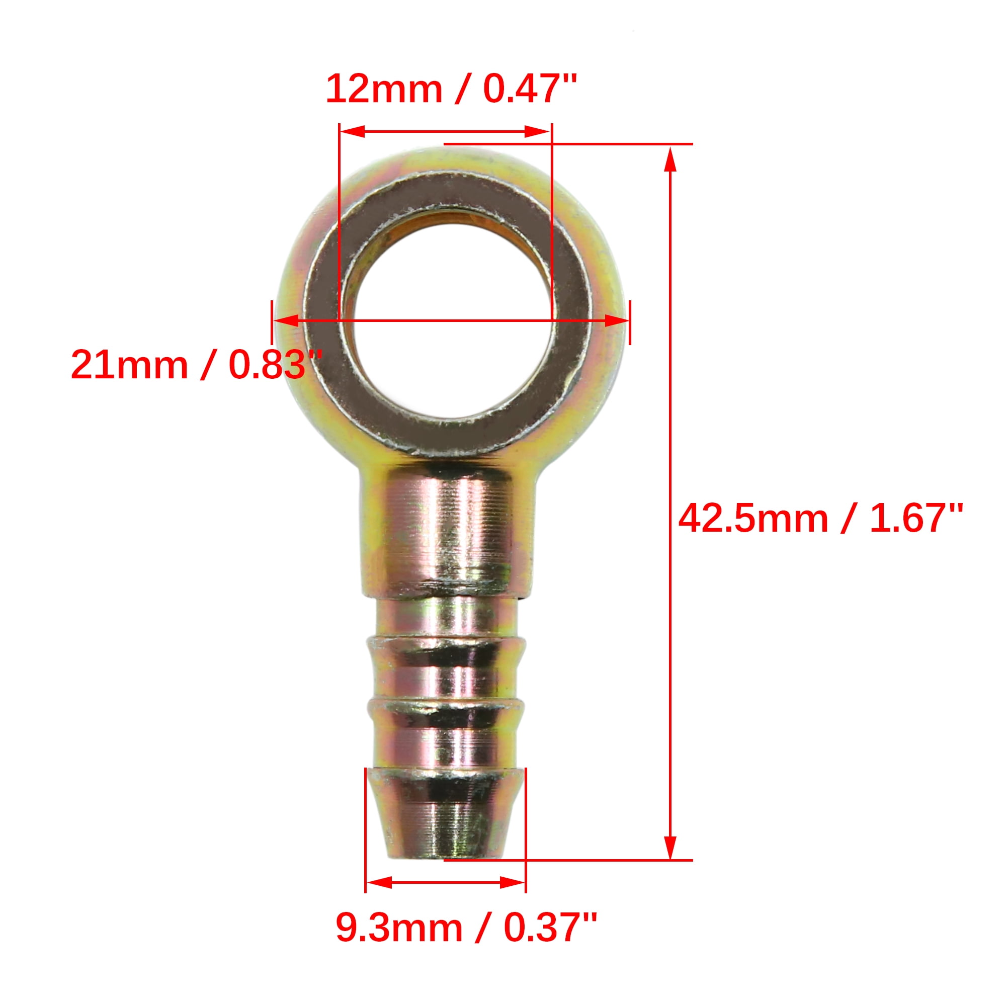 Raccords Banjo 12mm ID Tuyau 16mm Banjo - Lot De 2 Pièces, Pour Moto, Voiture, Système Freinage, Usinage CNC