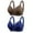 Blue, variant on 2PC Bras for Women No Underwire No Steel Ring Breathable Solid Color Underwear Comfortable Full Coverage Push Up Sports Bra,Black,46 B