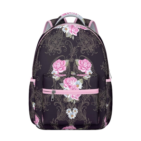 Paisley Print Gift Backpack for Women & Teens - Trendy School Bookbag, Waterproof College Laptop Backpack with Spacious Pockets, Stylish Paisley Design