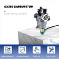 thumbnail image 4 of Carburador para GX340 GX390 188F Motor 11HP 13HP Generator Piezas, 4 of 5