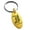 Gold, variant on Stainless Steel Letter I Initial Royal Monogram Engraved Small Oval Charm Keychain Keyring