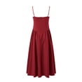 thumbnail image 5 of Dresses For Women 2024 Sleeveless Sling Long Dress Solid Color Backless A-Line Bandage Dress Casual Summer Sundress, 5 of 6