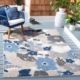 thumbnail image 3 of SAFAVIEH Cabana Annandale Floral Indoor/Outdoor Area Rug, Grey/Blue, 5'3" x 7'7", 3 of 14