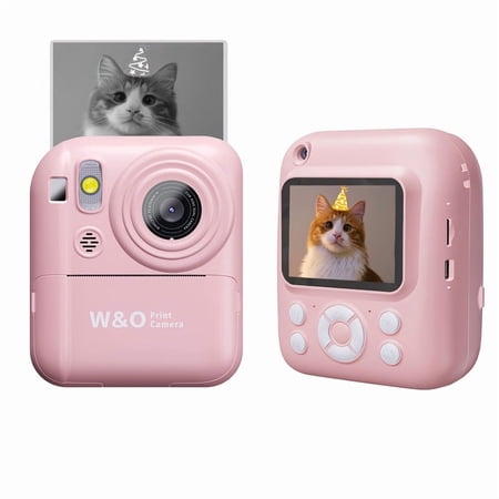 Instant Print Digital Camera with 1080P Video, 2.4-Inch Screen, Includes 3 Rolls Print Paper & 32GB Card, Perfect Gift for Birthday Halloween Christmas
