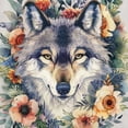 thumbnail image 6 of Orinice Wolf Flowers Watercolor Round Tablecloth Stain Resistant Washable Indoor Outdoor Kitchen Dining Wedding Parties Waterproof 100% Polyester Fiber 54-58, 6 of 8