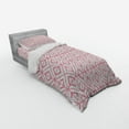 thumbnail image 2 of Ambesonne Pink Bedding Set 3 Pcs, Vintage Triangles, Twin, Pink and White, 2 of 2