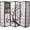 Black, variant on 6-Panel Folding Room Divider Privacy Screen Plum Blossom Authentic Japanese Shoji Style Real Wood Grid Office & Studio – Black 71” Tall x 104” Wide