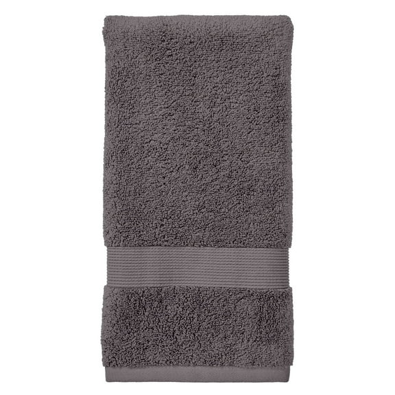 Better Homes & Gardens Signature Soft Solid Cotton Hand Towel, Grey Flannel