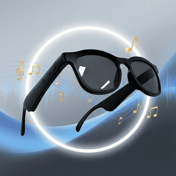 UNIFULL Smart Glasses Wireless Bluetooth Sunglasses Open Ear Music&Hands-Free Calling, for Men&Women, Polarized Lenses