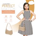 thumbnail image 4 of Moda Crossbody Bolso Solid Color Straw Woven Bolso elegante Bolso de hombro, 4 of 5